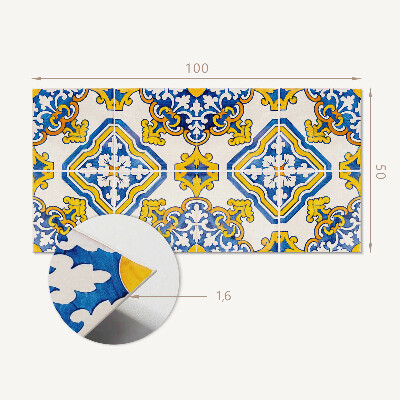 Obdĺžnikový stenový panel Kvetinová mozaika v umeleckom štýle