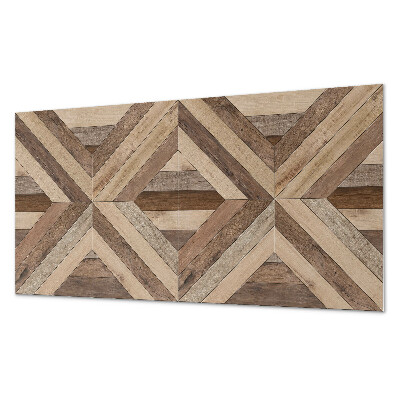 Obdĺžnikový stenový panel Drevené panely v abstraktnom štýle