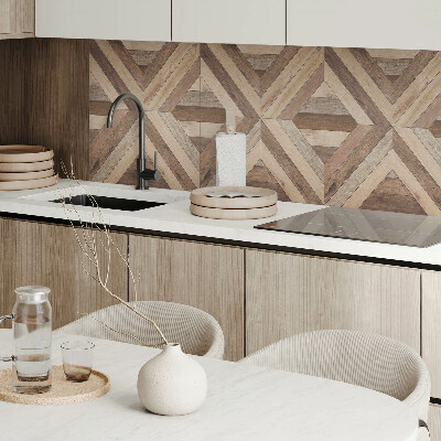 Obdĺžnikový stenový panel Drevené panely v abstraktnom štýle