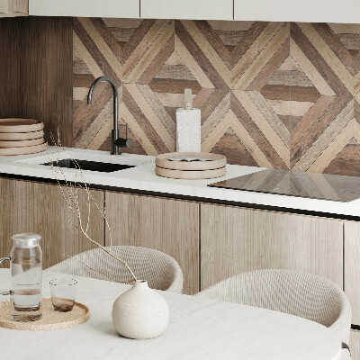 Obdĺžnikový stenový panel Drevené panely v abstraktnom štýle