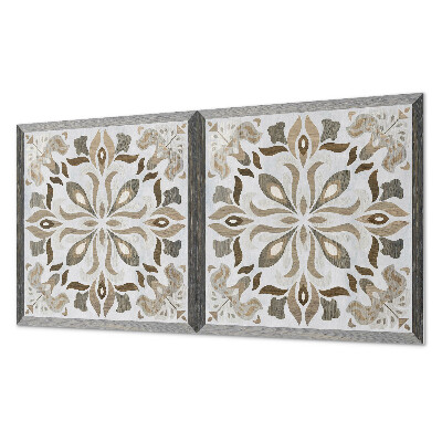 Samolepiaci panel na stenu Symetrický kvetinový motív