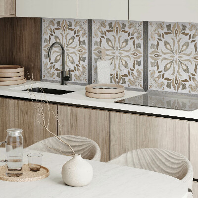 Samolepiaci panel na stenu Symetrický kvetinový motív