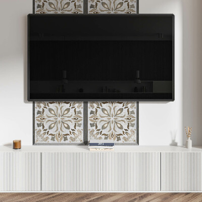 Samolepiaci panel na stenu Symetrický kvetinový motív