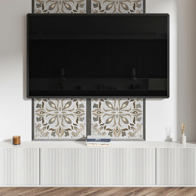 Samolepiaci panel na stenu Symetrický kvetinový motív