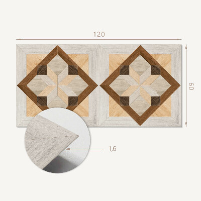 Obdĺžnikový panel na stenu Tvary v geometrickom štvorci