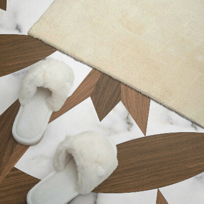 Obdĺžnikový stenový panel Geometrické tvary s dreveným akcentom