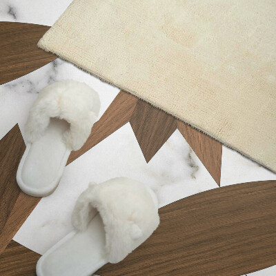 Obdĺžnikový stenový panel Geometrické tvary s dreveným akcentom