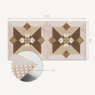 Samolepiaci panel na stenu Mozaikový vzor s ozdobnými detailmi