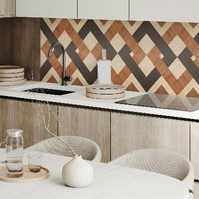 Obdĺžnikový panel na stenu Geometrický drevený motív