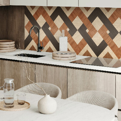 Obdĺžnikový panel na stenu Geometrický drevený motív