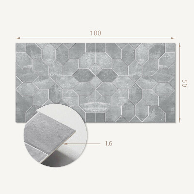 Obdĺžnikový stenový panel Šesťhranná mozaika v geometrickom štýle