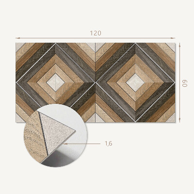Obdĺžnikový stenový panel Geometrické kosoštvorce v modernom štýle