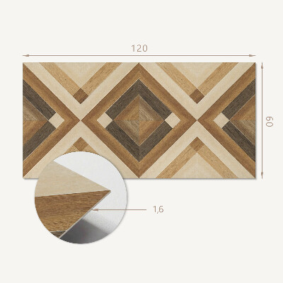 Samolepiaci panel na stenu Kockovaný geometrický motív