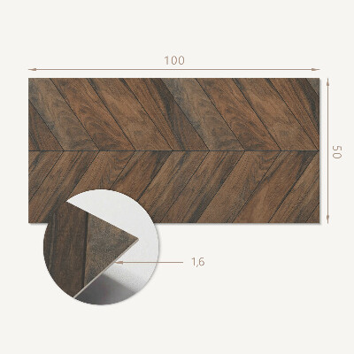 Obdĺžnikový panel na stenu Vzor dosky rybej kosti