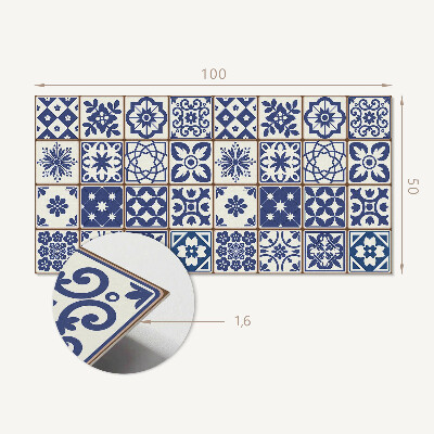 Obdĺžnikový panel na stenu Kachľové dekoratívne motívy