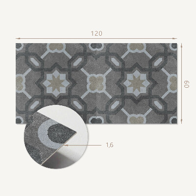 Obdĺžnikový stenový panel Vzor dlaždíc v geometrickom štýle