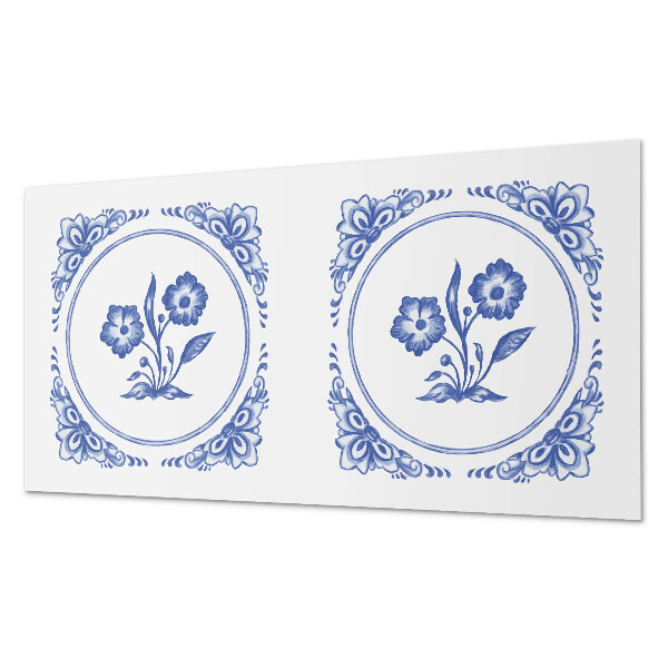 Samolepiaci panel na stenu Kvetinový motív v kruhu