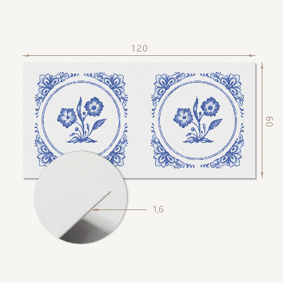 Samolepiaci panel na stenu Kvetinový motív v kruhu