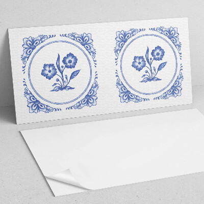 Samolepiaci panel na stenu Kvetinový motív v kruhu