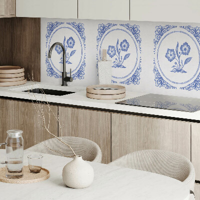 Samolepiaci panel na stenu Kvetinový motív v kruhu