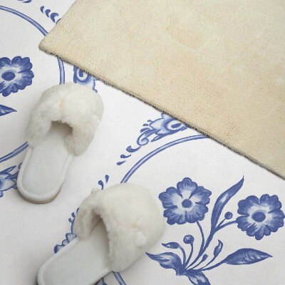 Samolepiaci panel na stenu Kvetinový motív v kruhu