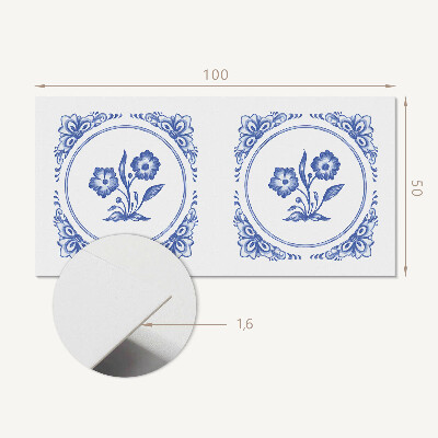 Samolepiaci panel na stenu Kvetinový motív v kruhu