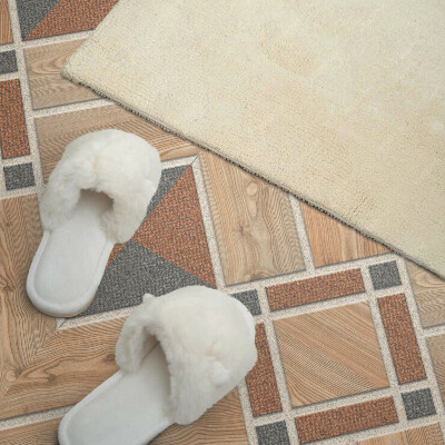 Obdĺžnikový stenový panel Geometrický vzor s prírodným drevom