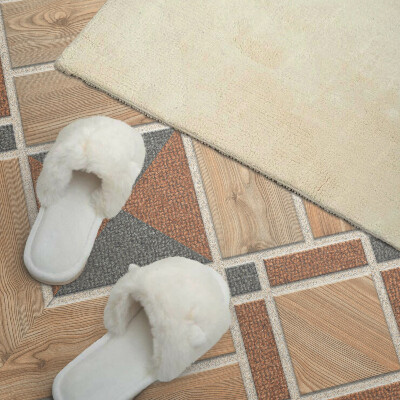 Obdĺžnikový stenový panel Geometrický vzor s prírodným drevom