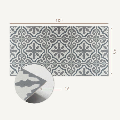 Obdĺžnikový stenový panel Mozaikový vzor s ozdobnými detailmi