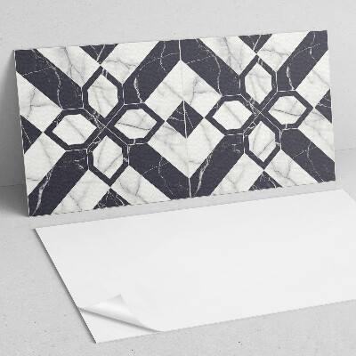 Samolepiaci panel na stenu Mramorový vzor v geometrických tvaroch