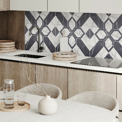 Samolepiaci panel na stenu Mramorový vzor v geometrických tvaroch