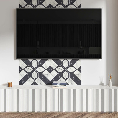 Samolepiaci panel na stenu Mramorový vzor v geometrických tvaroch