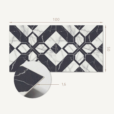 Samolepiaci panel na stenu Mramorový vzor v geometrických tvaroch