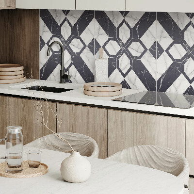 Samolepiaci panel na stenu Mramorový vzor v geometrických tvaroch