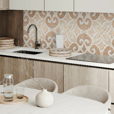 Obdĺžnikový stenový panel Kvetinový motív s ozdobnými detailmi