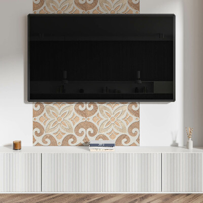 Obdĺžnikový stenový panel Kvetinový motív s ozdobnými detailmi