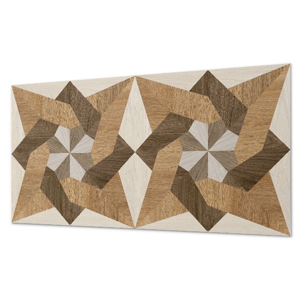 Obdĺžnikový panel na stenu Polygonálna mozaika vyrobená z dreva