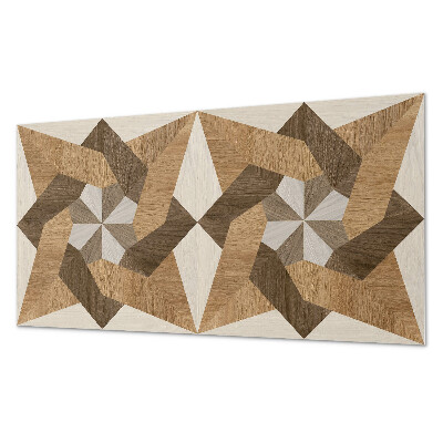 Obdĺžnikový panel na stenu Polygonálna mozaika vyrobená z dreva