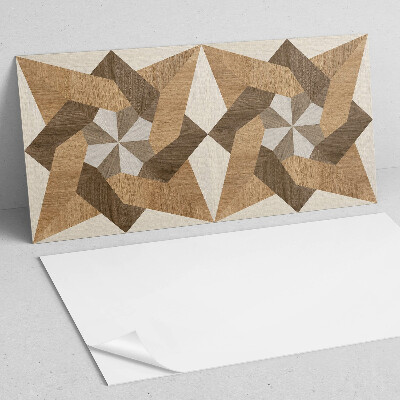 Obdĺžnikový panel na stenu Polygonálna mozaika vyrobená z dreva