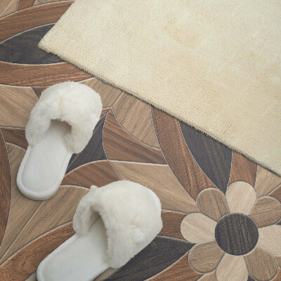 Obdĺžnikový stenový panel Kvetinový vzor inšpirovaný drevom