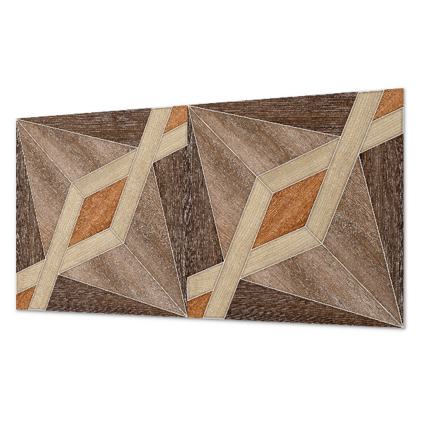 Samolepiaci panel na stenu Geometrický vzor vyrobený z prírodného dreva