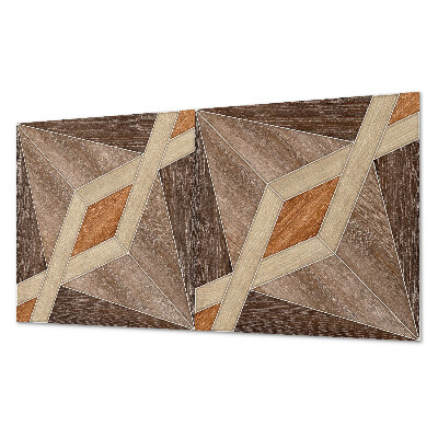 Samolepiaci panel na stenu Geometrický vzor vyrobený z prírodného dreva