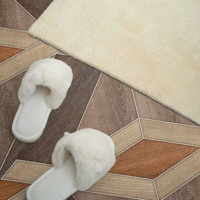 Samolepiaci panel na stenu Geometrický vzor vyrobený z prírodného dreva