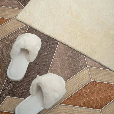 Samolepiaci panel na stenu Geometrický vzor vyrobený z prírodného dreva