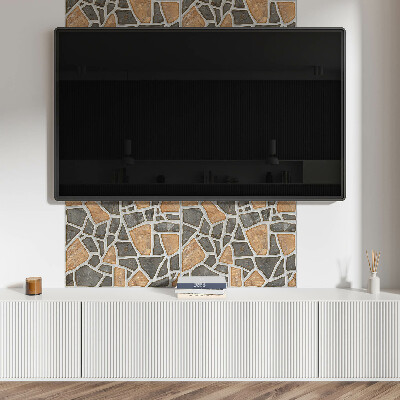 Obdĺžnikový panel na stenu Mozaika kamenných tvarov