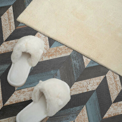 Obdĺžnikový stenový panel Cik-cak motív s dreveným akcentom