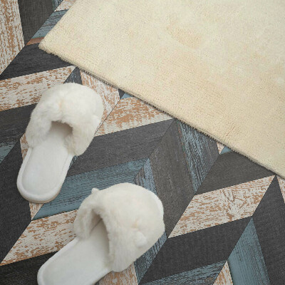 Obdĺžnikový stenový panel Cik-cak motív s dreveným akcentom