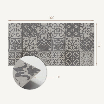 Obdĺžnikový panel na stenu 3x3 kachľové kompozície