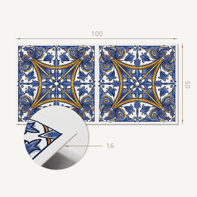 Obdĺžnikový panel na stenu Rastlinné ozdoby v harmonickom štýle