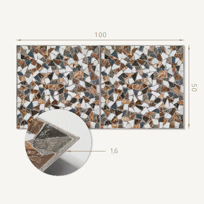 Samolepiaci panel na stenu Mozaika s rôznymi formami